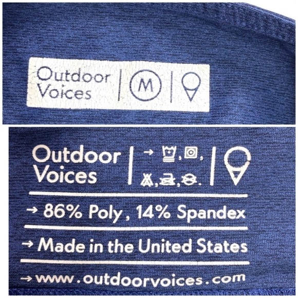 Outdoor Voices ColorBlock Capri Pants in Blue & Black Size M - Picture 7 of 9